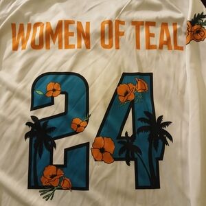 Women of Teal Graphic Top - White and Teal